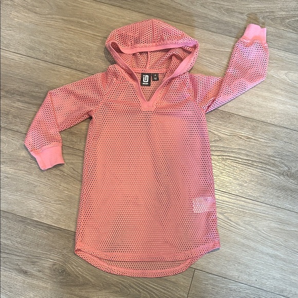 Ideology Other - NWOT Ideology Girls Pink Mesh Hooded Cover-up Size 3T